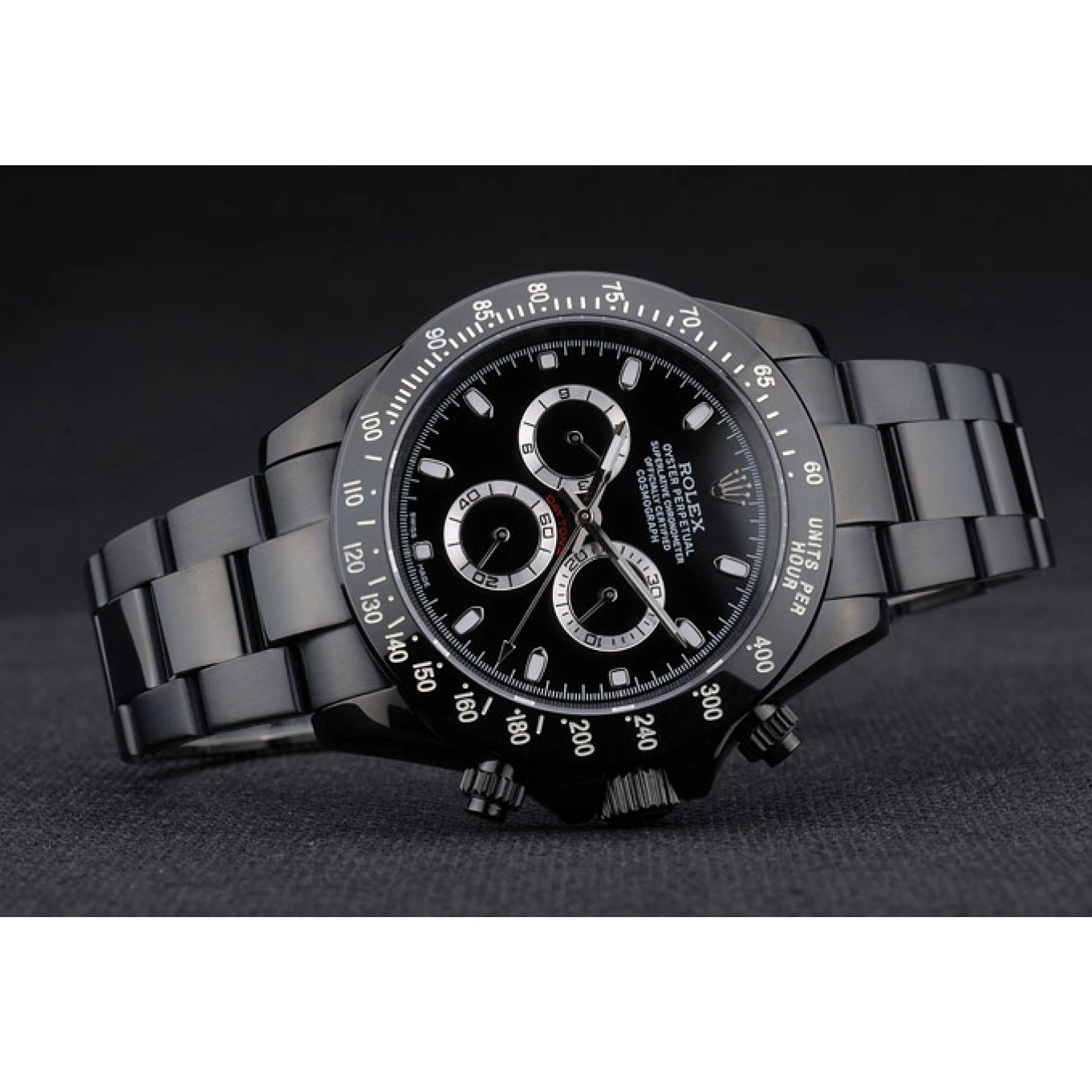 Rolex copies cheap Ion Strap Stainless Steel Dial Daytona 80247 Black Rolex Black Tachymeter Plated Black 0630